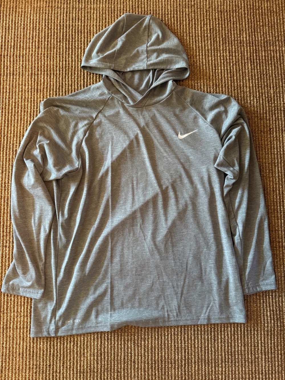 Nike Swim Grey Dri-FIT Hooded Long Sleeve Top XL